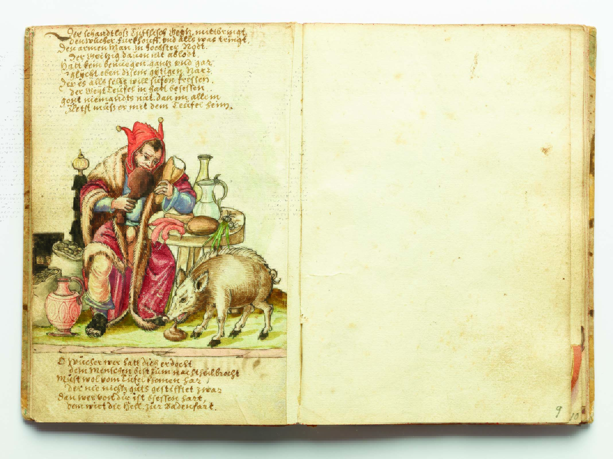 Der "fressende Narr" im Stammbuch von Jakob Götz